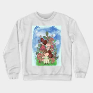 Mushroom forest girl Crewneck Sweatshirt